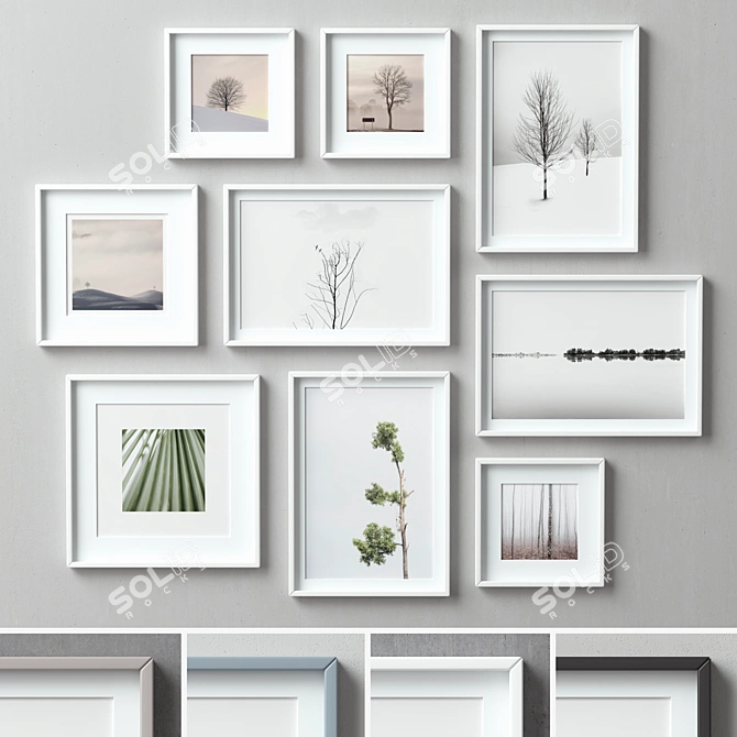 Multi-color Picture Frames Set-87 3D model image 1