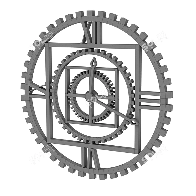 Reflective Timepiece 3D model image 2