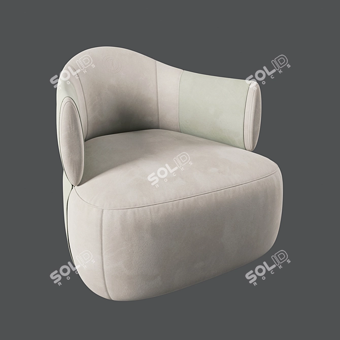 Modern Larzia Armchair: Stylish and Comfortable 3D model image 1