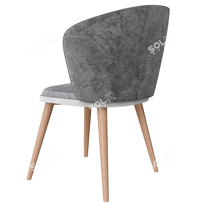 Elegant NELLY Leather Chair 3D model image 2