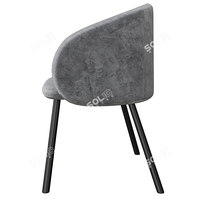 Nasu Upholstered Chair with Armrests 3D model image 2