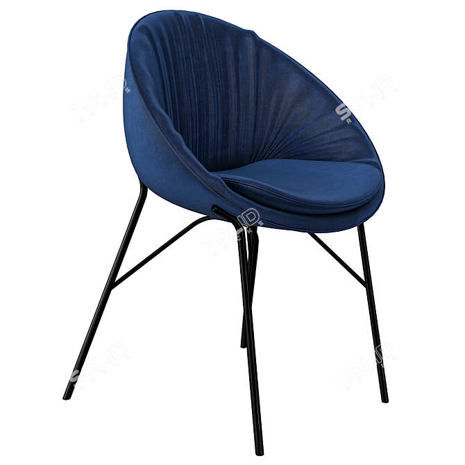 Elegant Upholstered Chair: Calligaris Lilly 3D model image 1