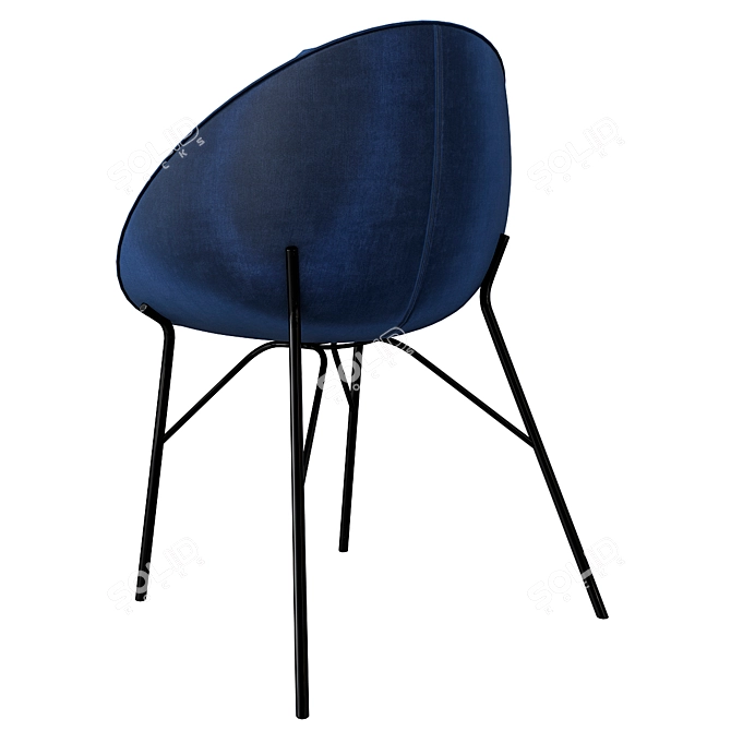 Elegant Upholstered Chair: Calligaris Lilly 3D model image 2