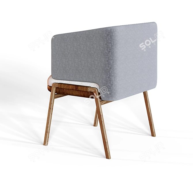 Kim Fabric Easy Chair: Stylish and Comfortable 3D model image 2