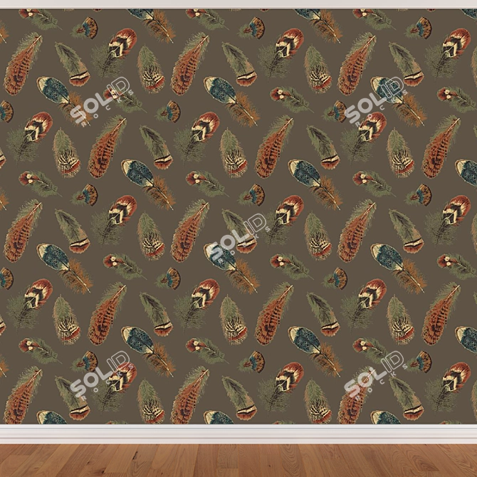 Seamless Wallpaper Set - 3 Colors 3D model image 2