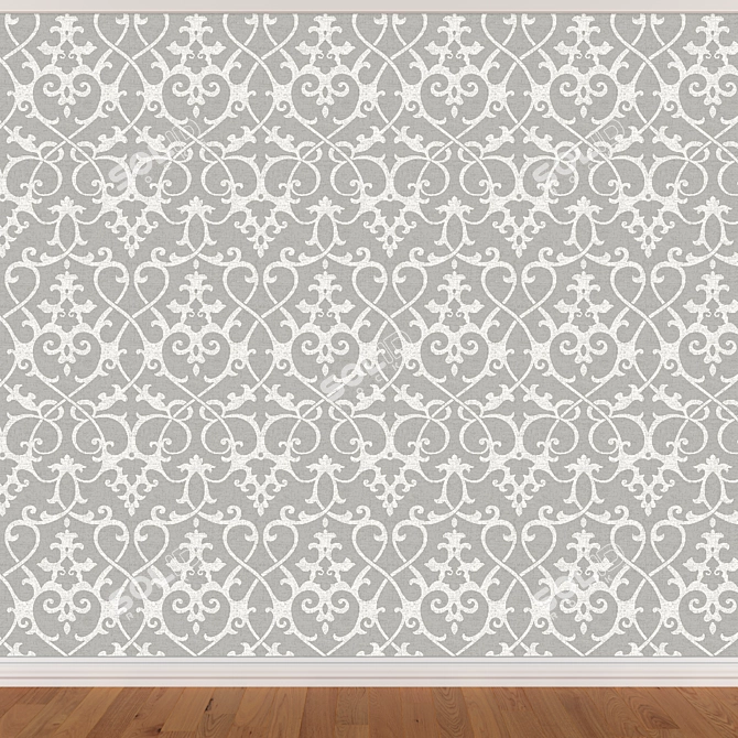 Seamless Wallpaper Set in 3 Colors 3D model image 3