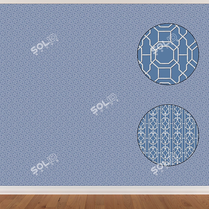 Seamless Wallpaper Set: 170 Textures (3 Colors) 3D model image 1