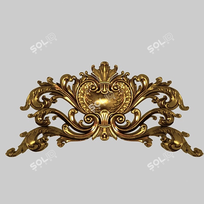 Elegant Cotton Decor: Stucco, Gold Leaf, Vintage Patterns 3D model image 1