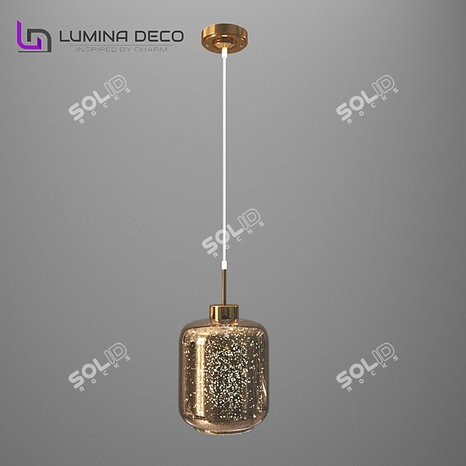 OM Gold Lumina Suspended Lamp 3D model image 2