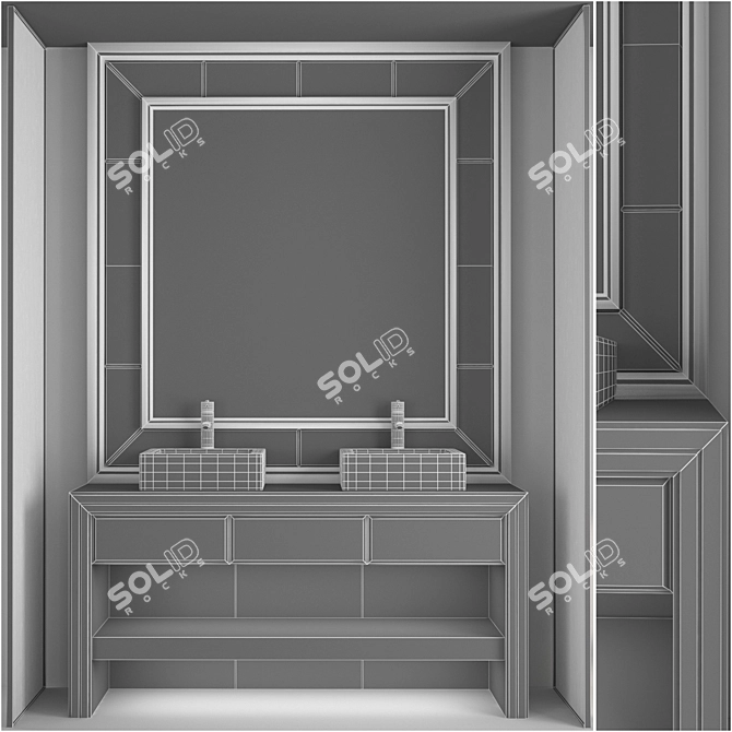 Modern Vicostone Bathroom Furniture 3D model image 3