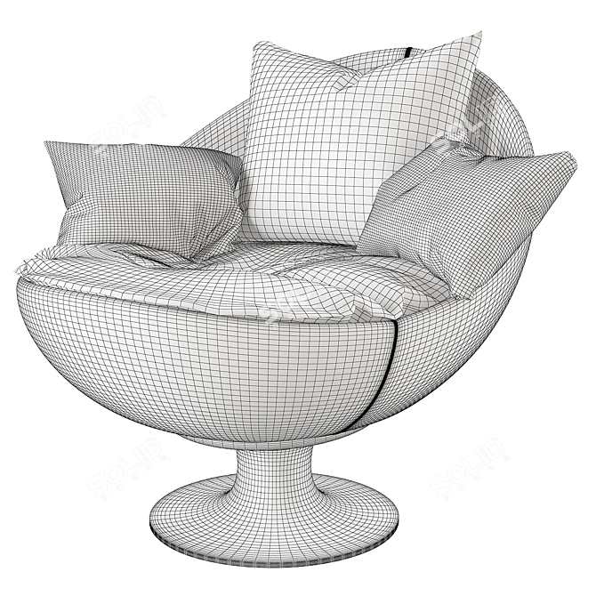 Versatile Modern Armchair 3D model image 3