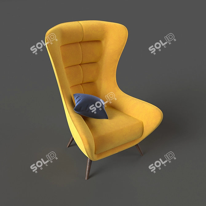 Elegant Armchair for Home 3D model image 1