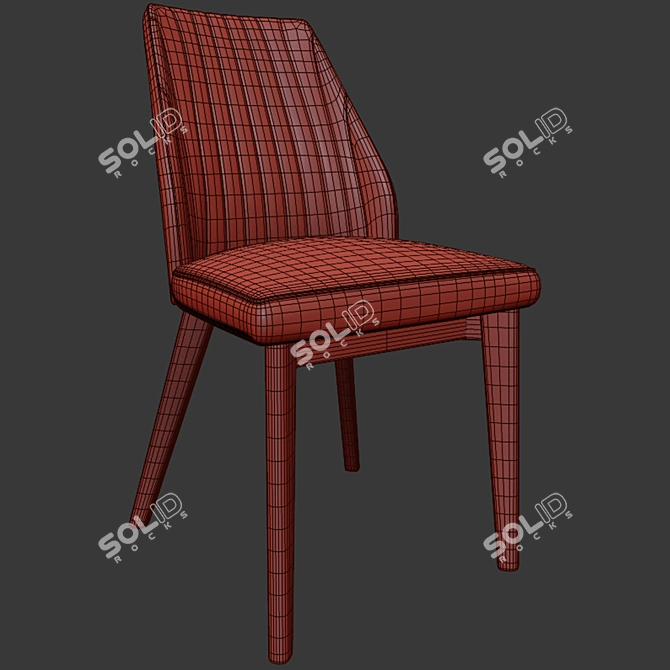 Modern Vaz Dining Chair: Sleek and Stylish 3D model image 2