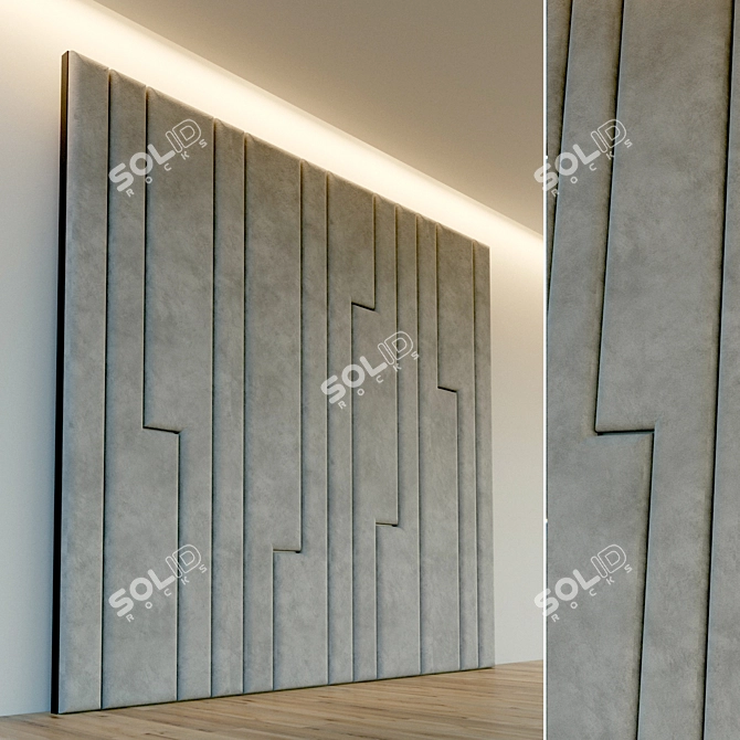 SoftPanel: Decorative Metal Wall 3D model image 1