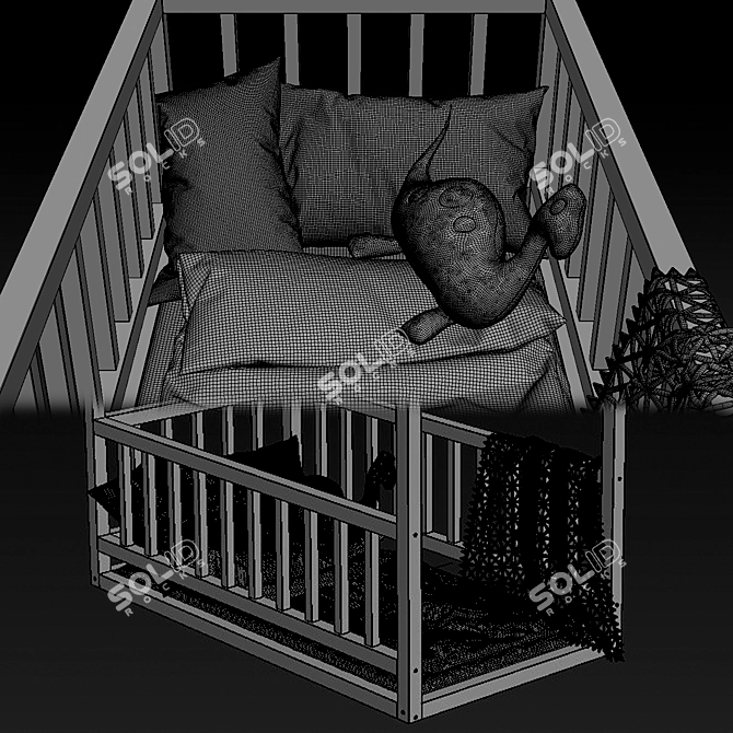 Dreamland Haven Kids Bed 3D model image 3