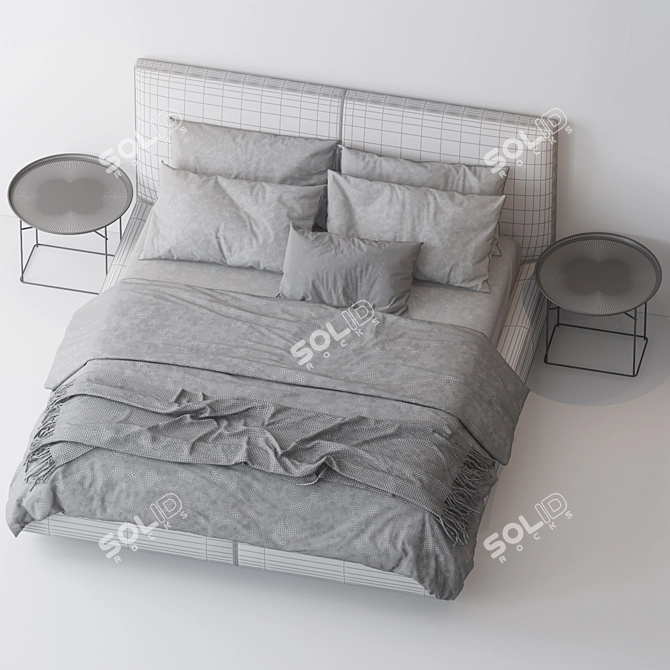 Richard Bed: Sleek and Stylish 3D model image 3