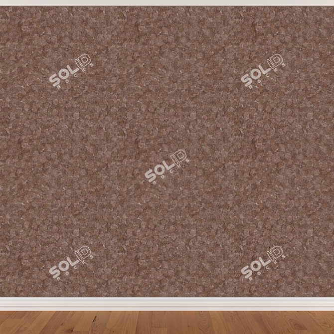 Seamless Wallpaper Set in 3 Colors 3D model image 2