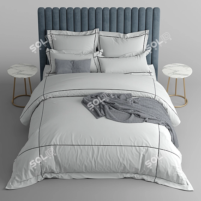 Adairs Australia Bed: Comfortable Sleeping Solution 3D model image 2