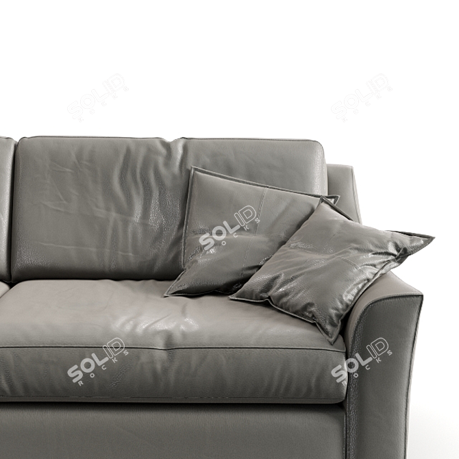 Passion 3-seat Leather Sofa 3D model image 2