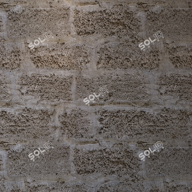 Seamless Masonry Texture 4K 3D model image 3