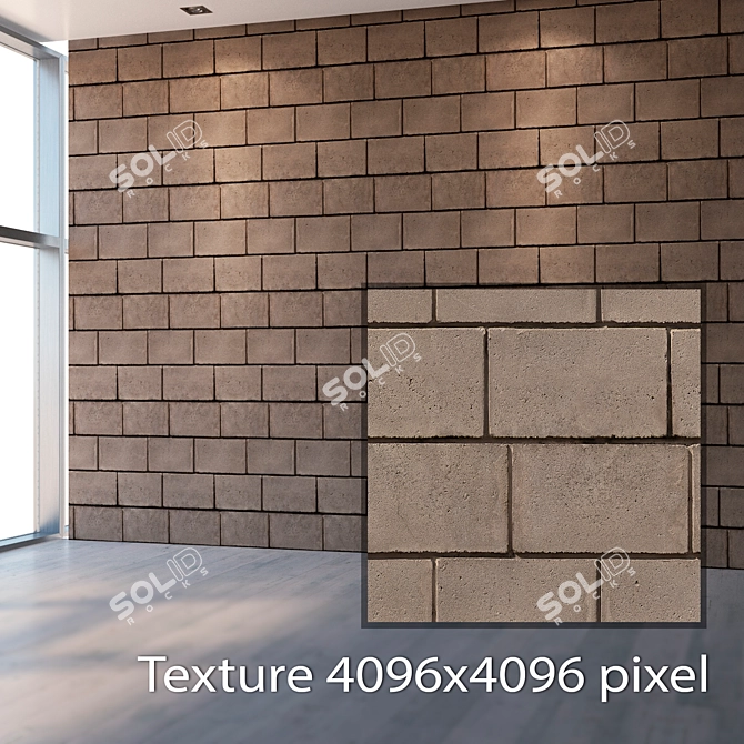 Seamless Masonry Texture 3D model image 2