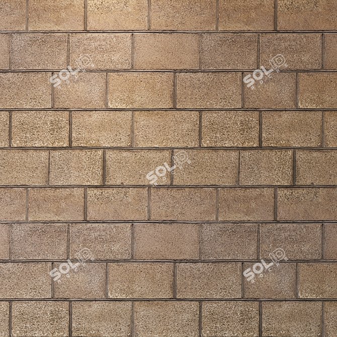 Seamless Masonry Texture: High-Resolution Blocks 761 3D model image 3