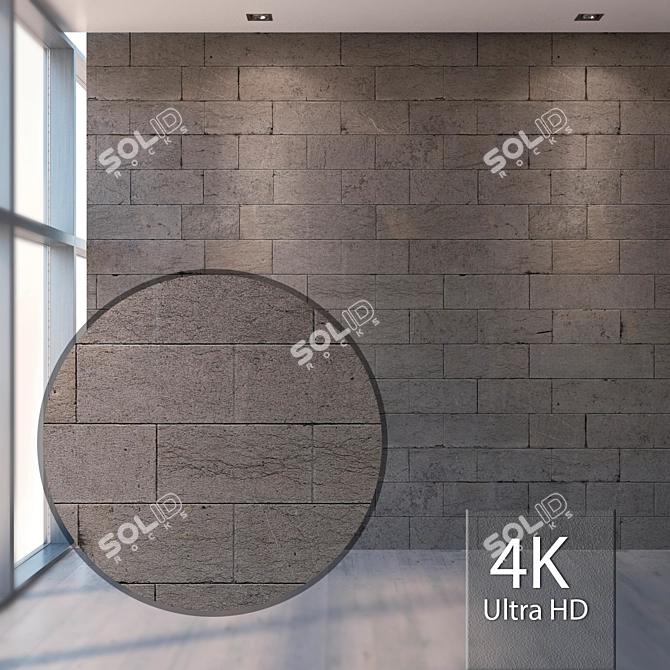 Seamless Masonry Texture 3D model image 1