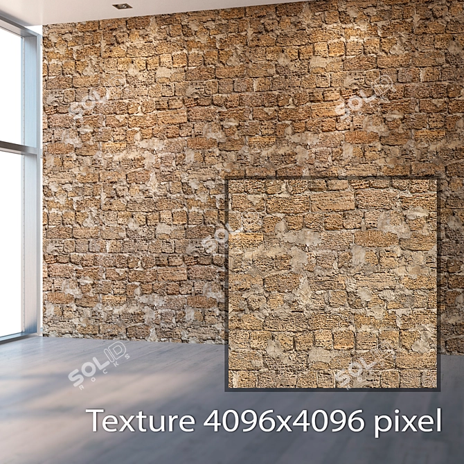 Seamless High-Resolution Masonry 3D model image 2