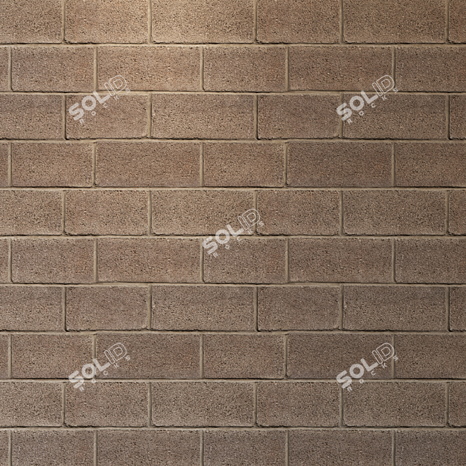 Seamless Masonry Blocks: High-Resolution Textured Wall 3D model image 3