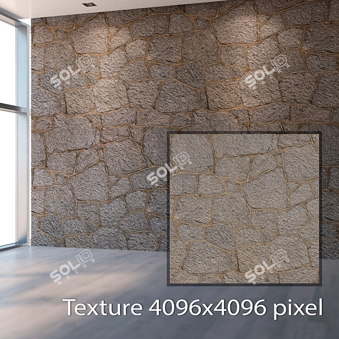 Seamless Stone Texture 4096x4096 3D model image 2