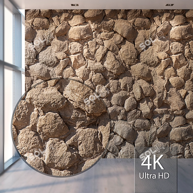 Seamless Stone Texture 4096x4096 3D model image 1