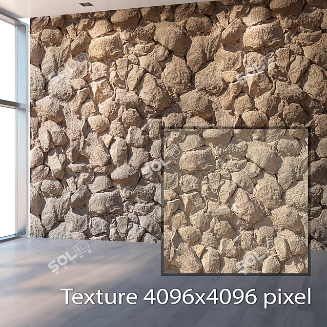 Seamless Stone Texture 4096x4096 3D model image 2