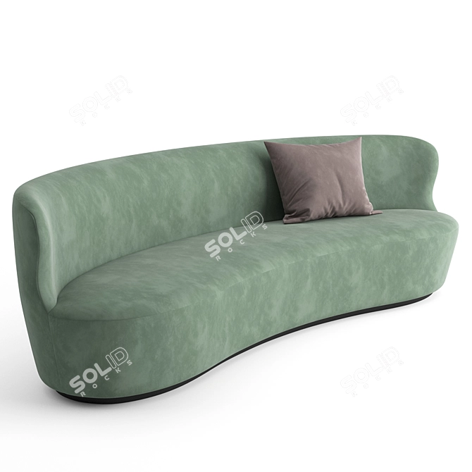  Elegant Oval Stay Sofa - 240x95cm 3D model image 2