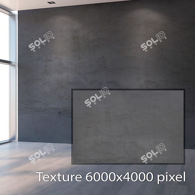 Seamless Concrete Wall Texture 3D model image 2