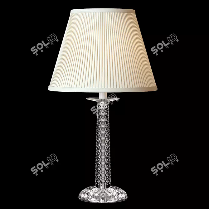 Vintage Murano Crystal Table Lamp 3D model image 1