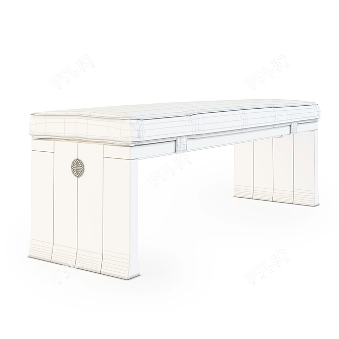 Elegant Dulcechina Tao Bench 3D model image 2