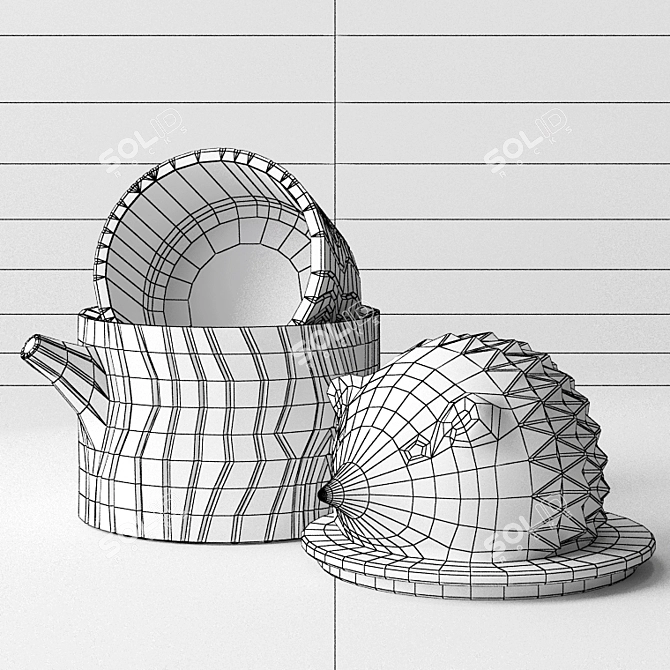 Quirky Hedgehog Mug 3D model image 2