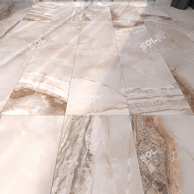 Elegant Marble Floor 212: HD Textures & Versatile Material 3D model image 1