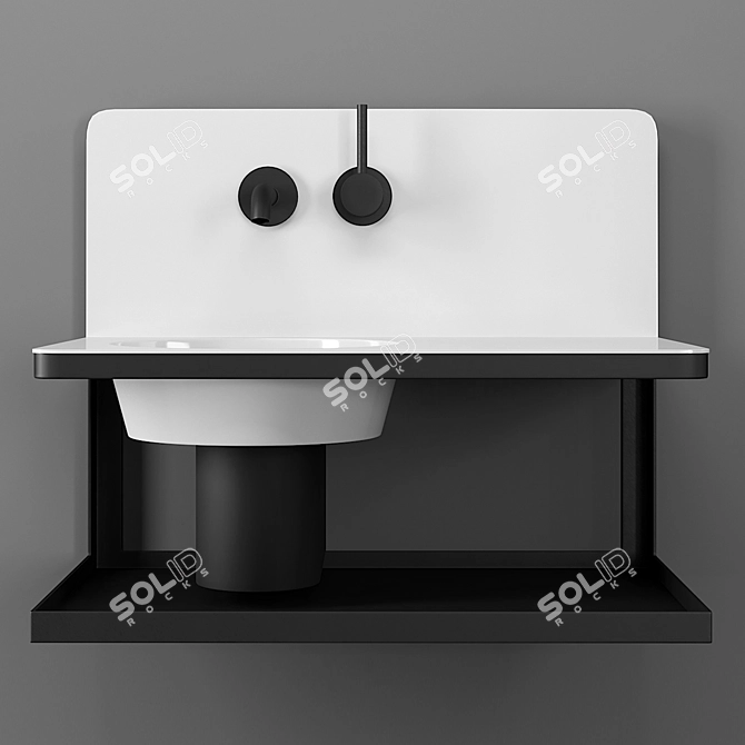 Alape Steel19: Sleek and Modern Wash Basin 3D model image 1