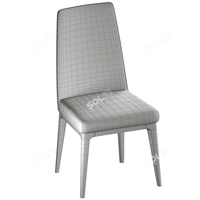 Ozzio Italia POP - Stylish Millimeter-Precision Leather Chair 3D model image 3