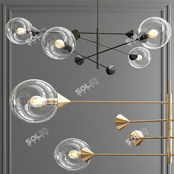 Modern Twist: Giorgetti Kendama Pendant 3D model image 1