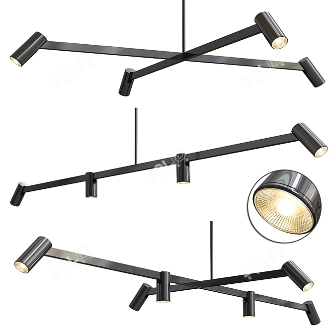 LEDlux Panorama Pendant: Elegant Illumination 3D model image 1