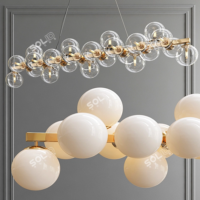 Sleek Dallas Linear Pendant 3D model image 1