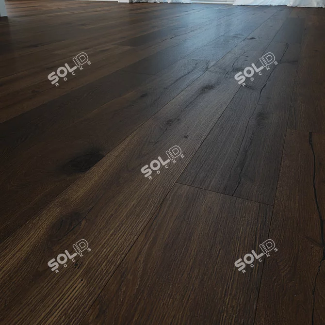 Premium Oak Wood Flooring 3D model image 1