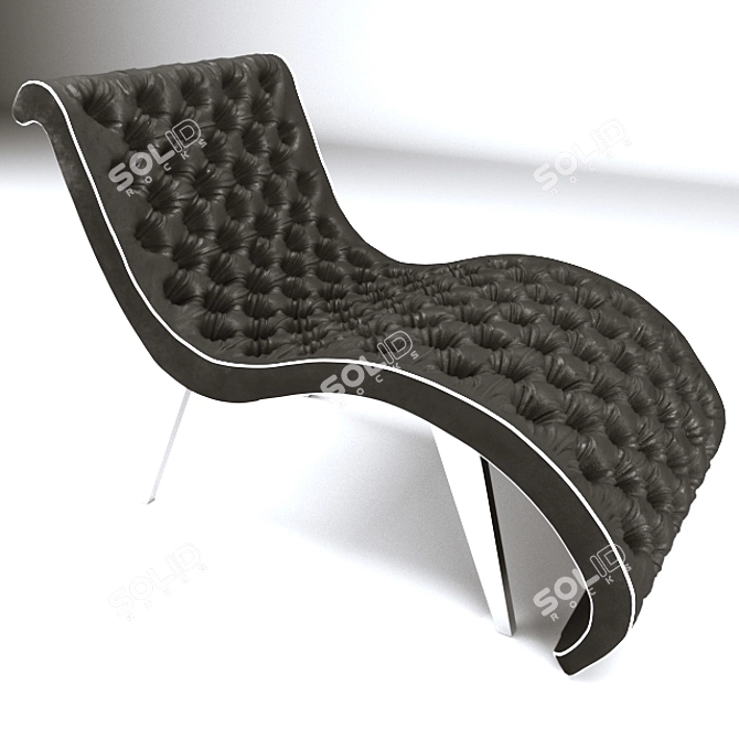 Luxe Relaxation: Chaise Lounge 3D model image 1