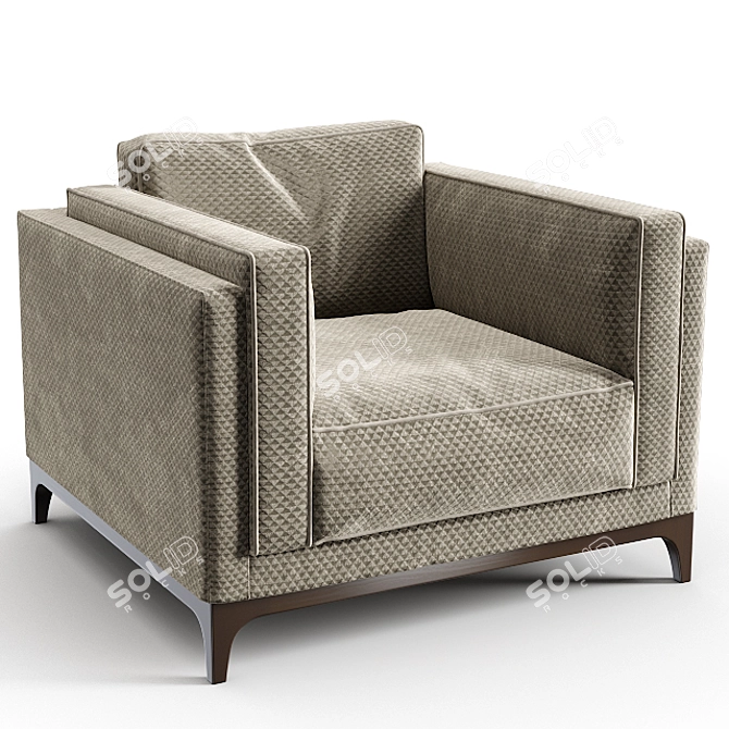 Timeless Comfort: Ctssalotti Armchair 3D model image 1