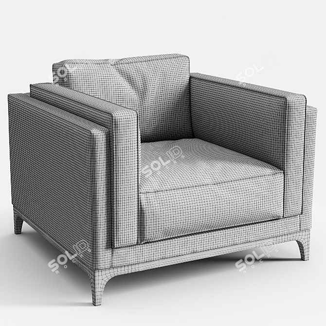 Timeless Comfort: Ctssalotti Armchair 3D model image 3
