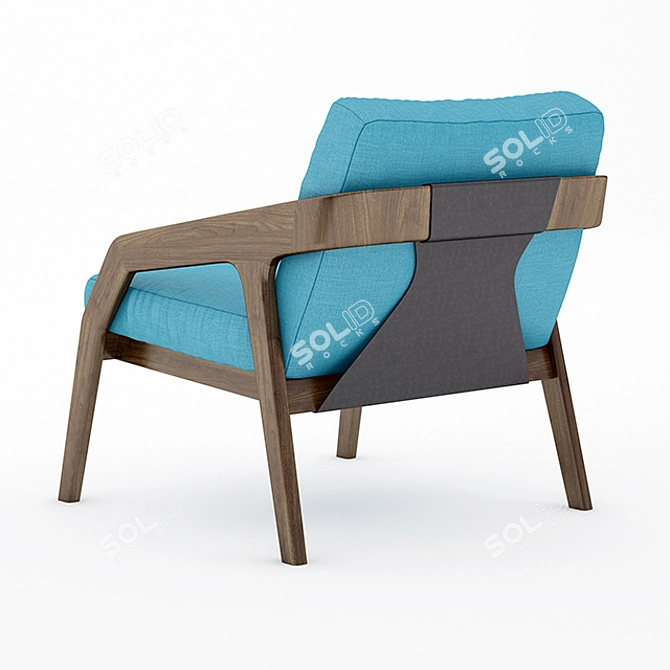 Modern Friday Lounge Chair 3D model image 2