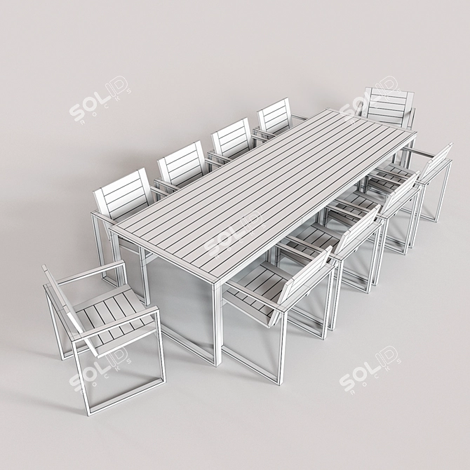 Outdoor Dining Set | TRIF-MEBEL 3D model image 3