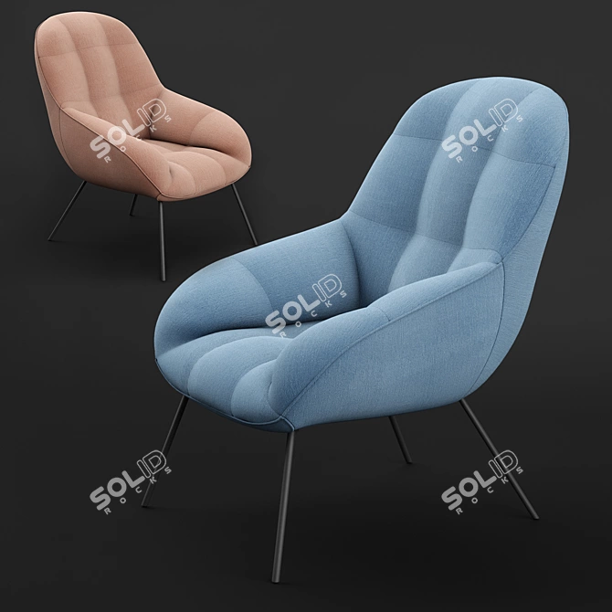 Cozy Sunday Lounge Chair 3D model image 1